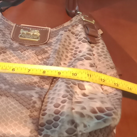 COACH Madison Python Print Maggie Hobo 19843 - Picture 10 of 12